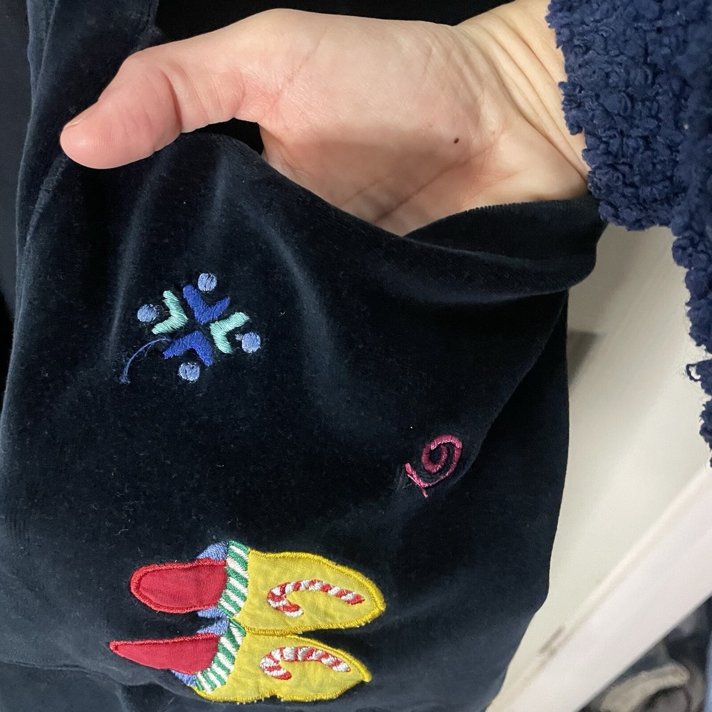 Michael Simon Lite Christmas Robe Women's Size S Snowflake‎ Mittens - Picture 7 of 10